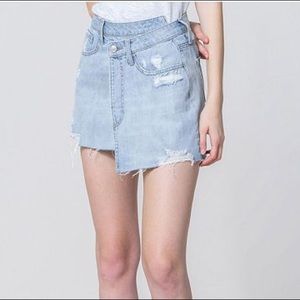 Vici Asymmetrical Jean Skirt